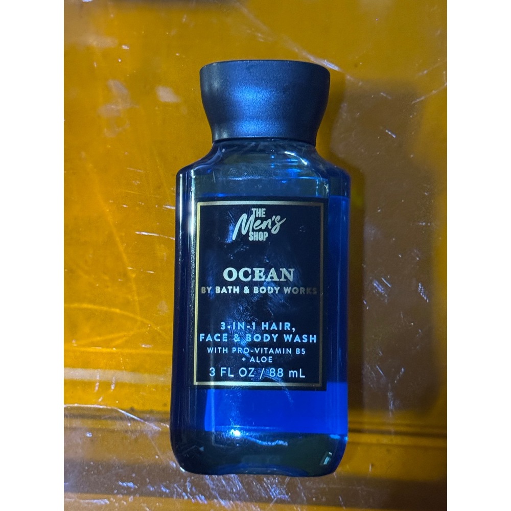 Bath & Body Works Ocean 3-in-1 Hair Face Body Wash Travel Size 3 oz Mens Shop